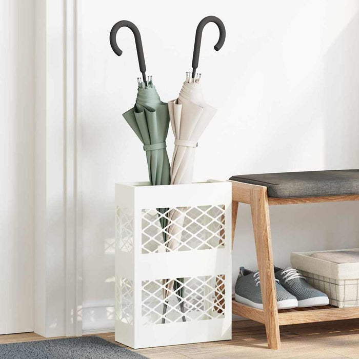 Suport pentru umbrele cu depozitare Alb 28 x 12 x 41 cm Metal - WALTI WALTI
