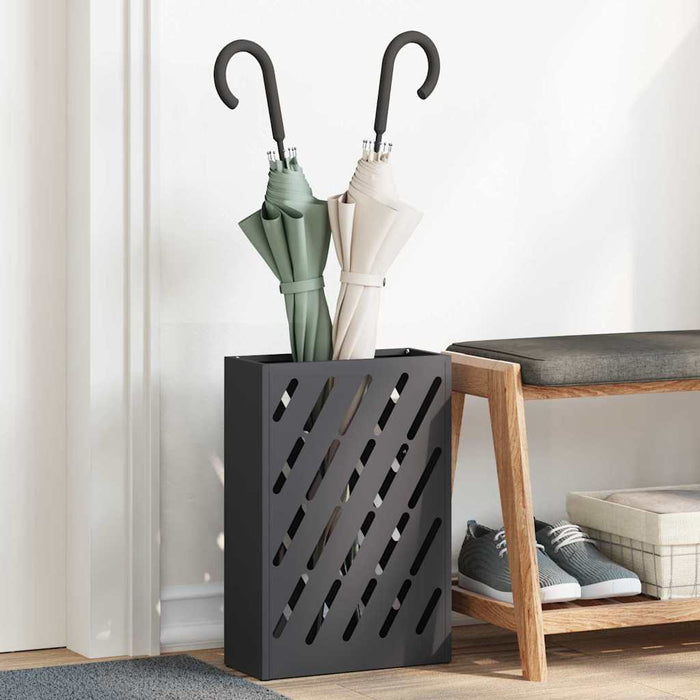 Suport pentru umbrele cu depozitare Negru 28 x 12 x 41 cm Metal - WALTI WALTI