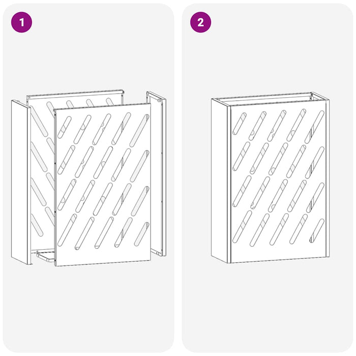 Suport pentru umbrele cu depozitare Alb 28 x 12 x 41 cm Metal - WALTI WALTI