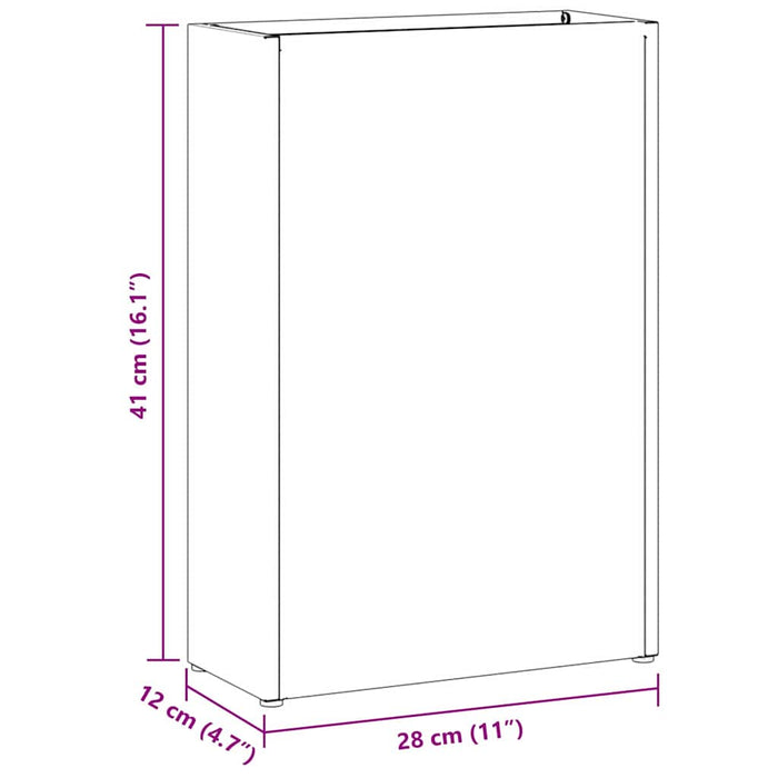 Suport pentru umbrele Negru 28 x 12 x 41 cm Oțel - WALTI WALTI