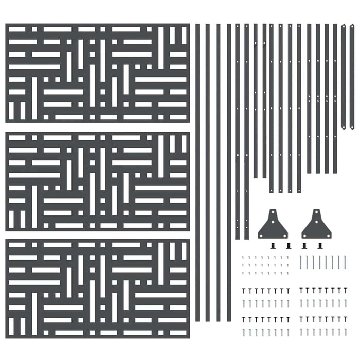 Ecran de intimitate Antracit 100 x 50 x 180 cm Oțel - WALTI WALTI