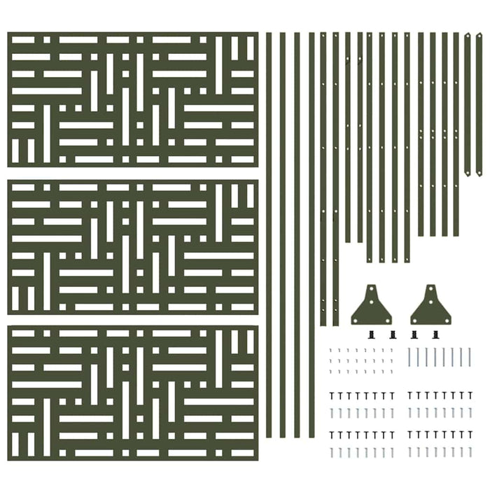 Ecran de intimitate Oliv 100 x 50 x 180 cm Oțel - WALTI WALTI