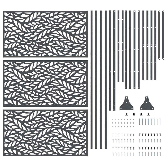 Ecran de intimitate Antracit 100 x 50 x 180 cm Oțel - WALTI WALTI