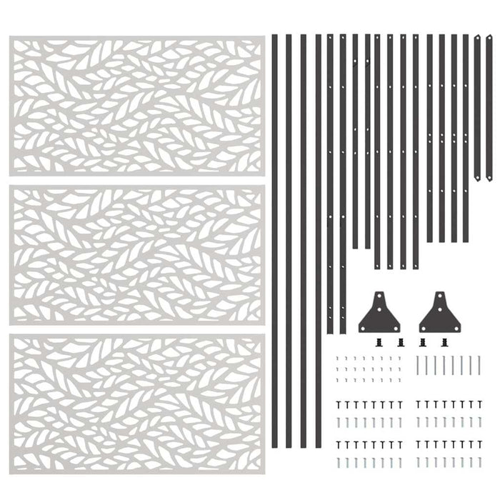 Ecran de intimitate Gri 100 x 50 x 180 cm Oțel - WALTI WALTI