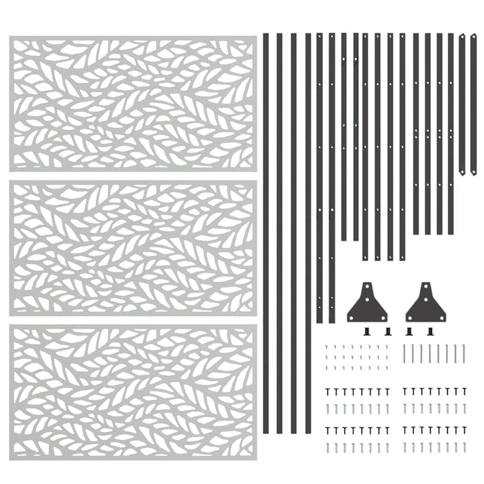 Ecran de intimitate Gri 100 x 50 x 180 cm Oțel - WALTI WALTI