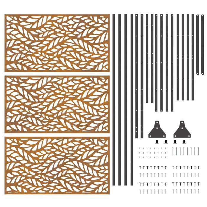 Ecran de intimitate Gri 100 x 50 x 180 cm Oțel - WALTI WALTI