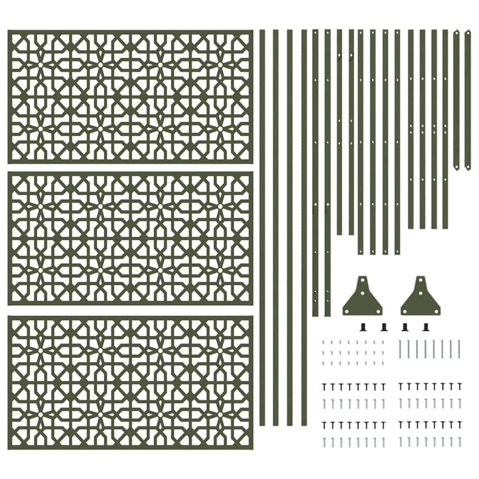 Ecran de intimitate Oliv 100 x 50 x 180 cm Oțel - WALTI WALTI