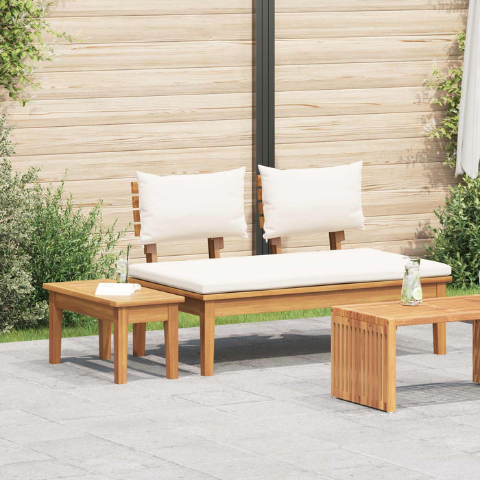 Set de bancă și masă de grădină 2 pcs Crem și Marron - WALTI WALTI