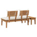 Set de bancă și masă de grădină 2 pcs Crem și Marron - WALTI WALTI