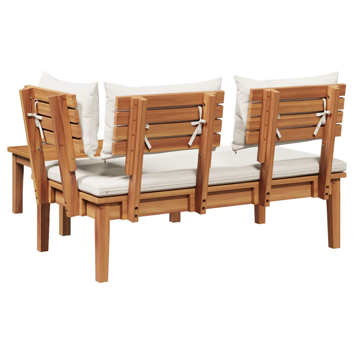 Set de bancă și masă de grădină 2 pcs Crem și Marron - WALTI WALTI