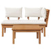 Set de bancă și masă de grădină 2 pcs Crem și Marron - WALTI WALTI