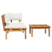 Set de bancă și masă de grădină 2 pcs Crem și Marron - WALTI WALTI