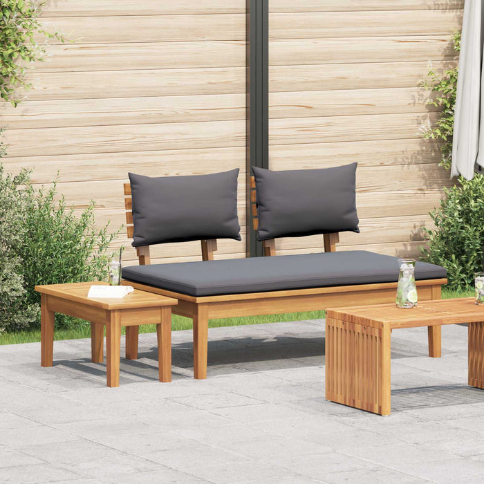 Set de bancă și masă de grădină 2 pcs Gri și Brown - WALTI WALTI