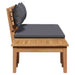 Set de bancă și masă de grădină 2 pcs Gri și Brown - WALTI WALTI