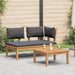 Set de bancă și masă de grădină 2 pcs Gri și Brown - WALTI WALTI