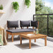 Set de bancă și masă de grădină 2 pcs Gri și Brown - WALTI WALTI