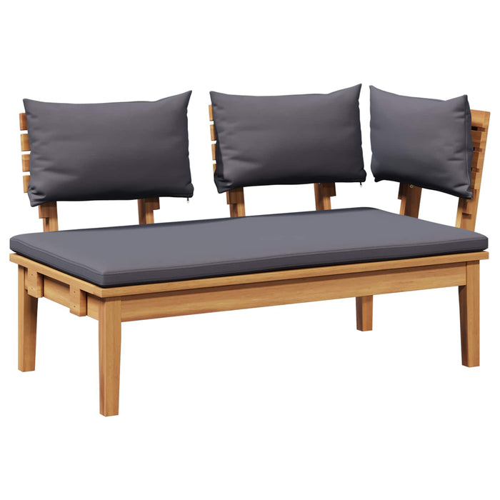 Set de bancă și masă de grădină 2 pcs Gri și Brown - WALTI WALTI