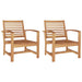 Scaun 2 pcs Maro 65 x 60 x 76,5 cm Lemn solid de tec - WALTI WALTI