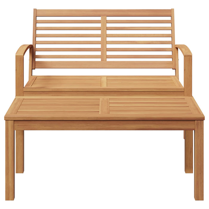 bancă 2 pcs Maro Lemn solid de tec - WALTI WALTI