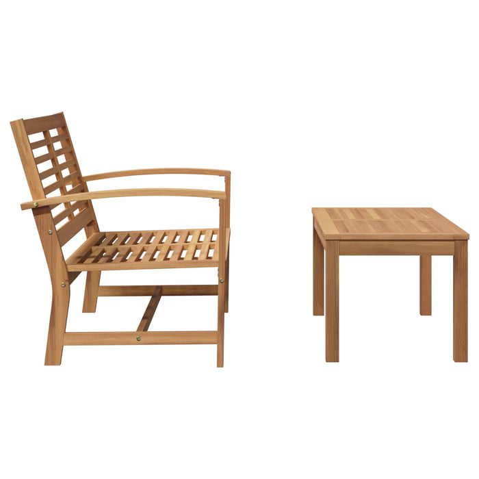 bancă 2 pcs Maro Lemn solid de tec - WALTI WALTI