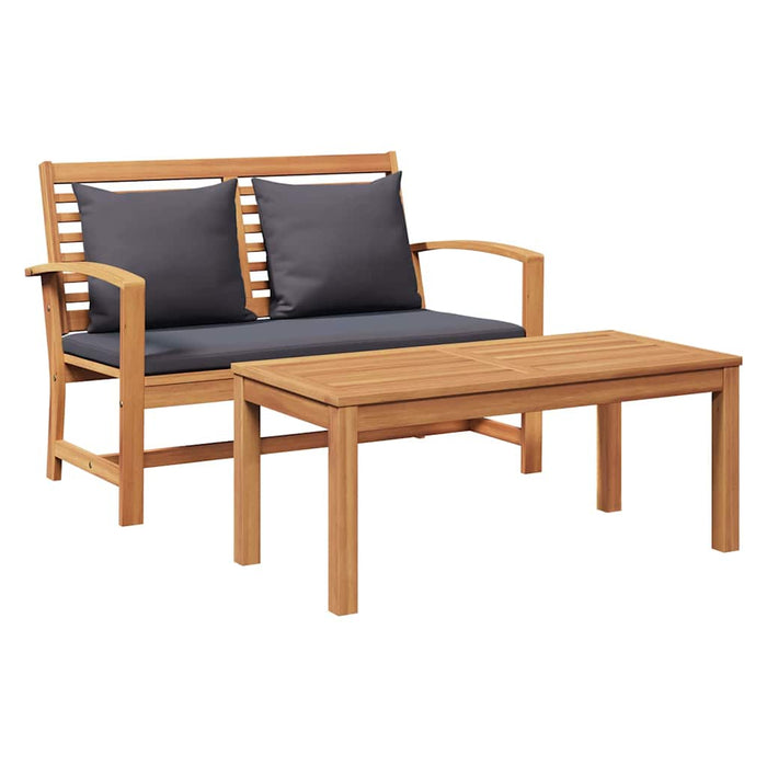 bancă Maro și gri închis 110 x 66 x 76 cm Lemn solid de tec - WALTI WALTI