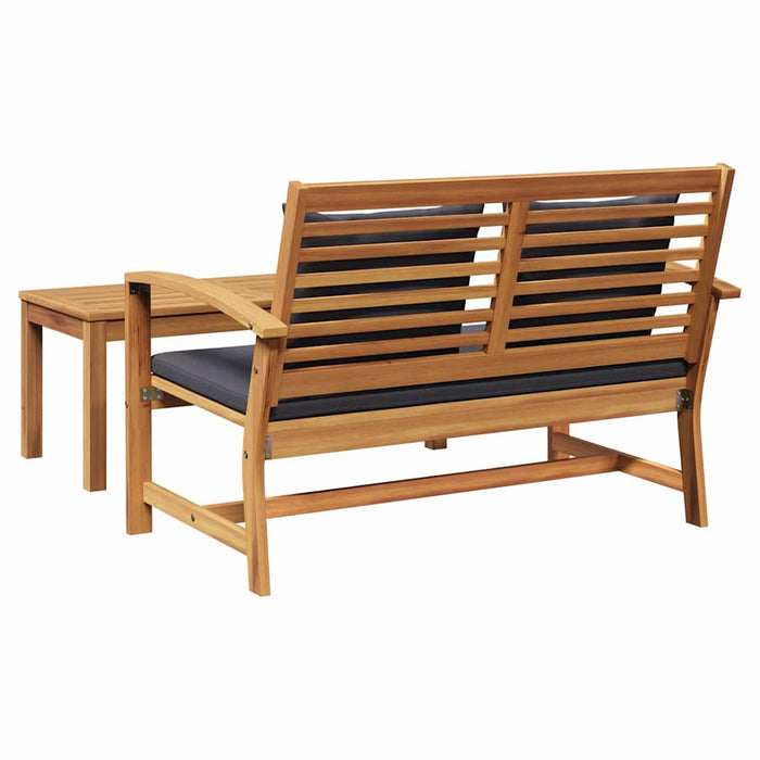bancă Maro și gri închis 110 x 66 x 76 cm Lemn solid de tec - WALTI WALTI
