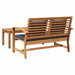 bancă Maro și gri închis 110 x 66 x 76 cm Lemn solid de tec - WALTI WALTI