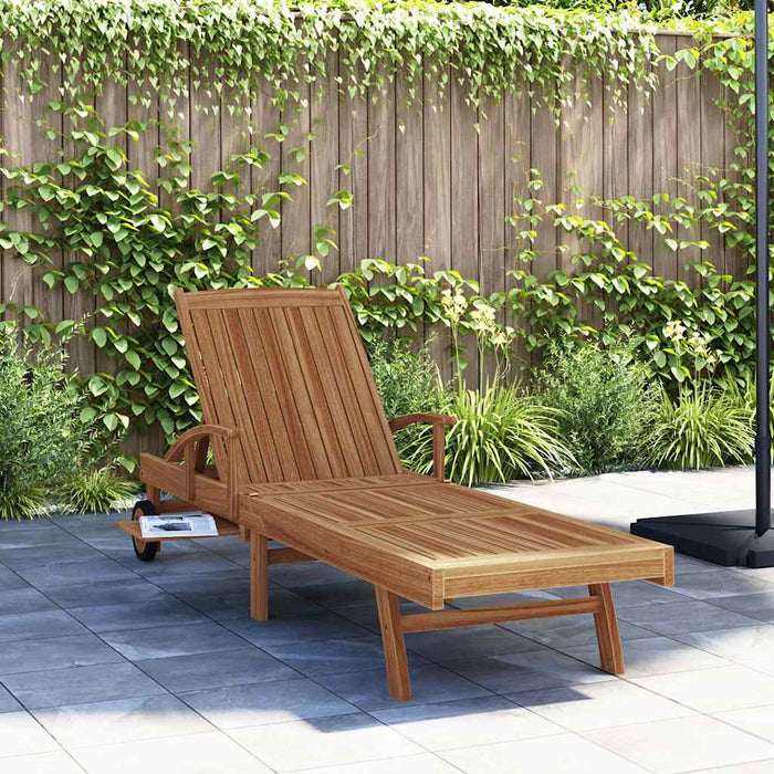 Șezlong cu pernă Maro 195 x 59 x 78,5 cm Lemn solid de tec - WALTI WALTI