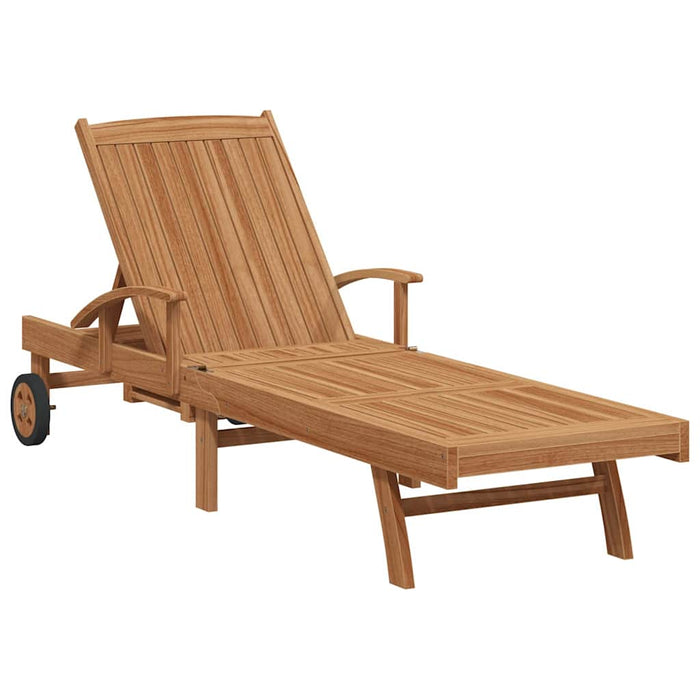 Șezlong cu pernă Maro 195 x 59 x 78,5 cm Lemn solid de tec - WALTI WALTI