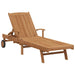 Șezlong cu pernă Maro 195 x 59 x 78,5 cm Lemn solid de tec - WALTI WALTI