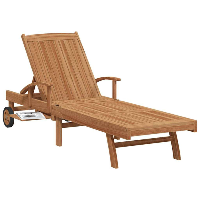 Șezlong cu pernă Maro 195 x 59 x 78,5 cm Lemn solid de tec - WALTI WALTI