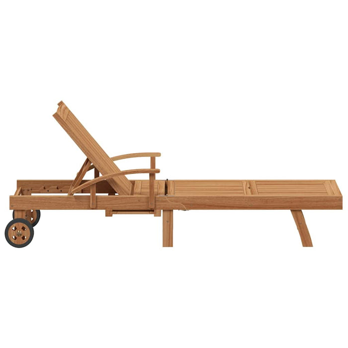Șezlong cu pernă Maro 195 x 59 x 78,5 cm Lemn solid de tec - WALTI WALTI