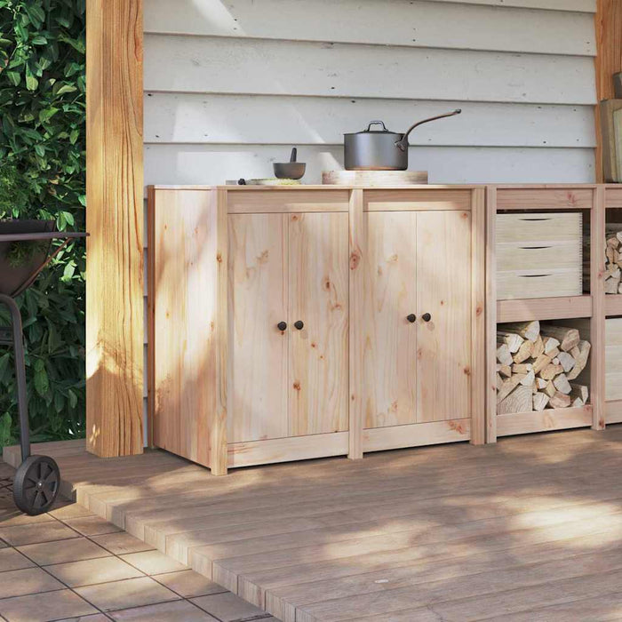 Ușă de bucătărie 2 pcs Crem 50 x 9 x 82 cm Lemn masiv de pin - WALTI WALTI