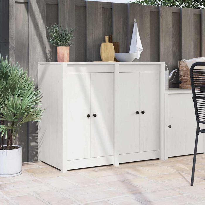 Ușă de bucătărie 2 pcs Alb 50 x 9 x 82 cm Lemn masiv de pin - WALTI WALTI