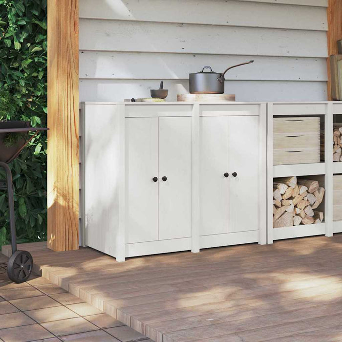Ușă de bucătărie 2 pcs Alb 50 x 9 x 82 cm Lemn masiv de pin - WALTI WALTI
