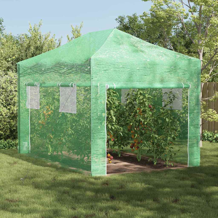 Seră cu acoperiș Verde 280 x 410 x 315 cm Oțel - WALTI WALTI