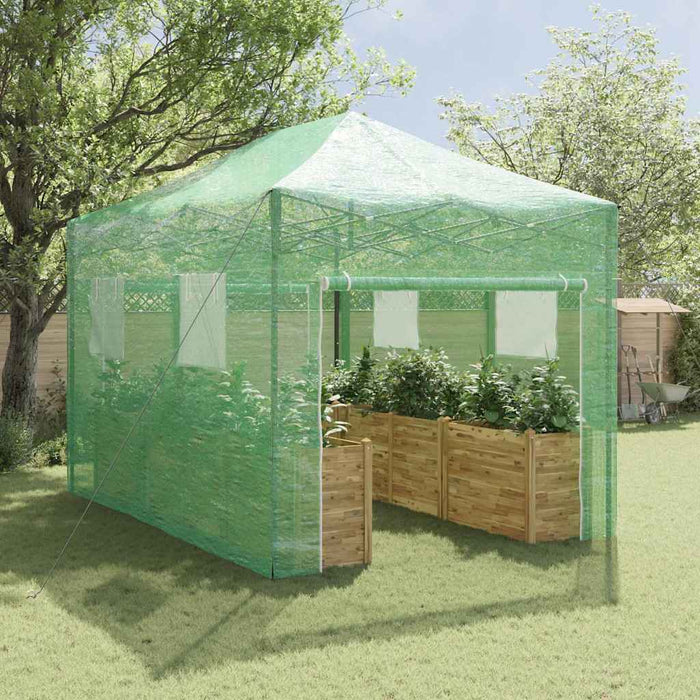 Seră cu acoperiș Verde 280 x 410 x 315 cm Oțel - WALTI WALTI
