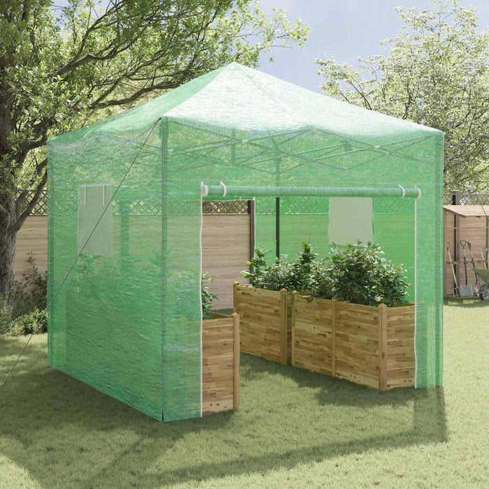 Seră cu cadru pop-up cu acoperiș Verde 290 x 290 x 315 cm Fier - WALTI WALTI