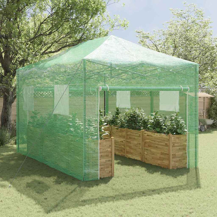 Seră cu cadru pop-up cu acoperiș Verde 290 x 430 x 315 cm Fier - WALTI WALTI