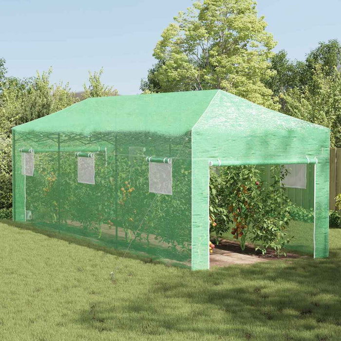Seră cu cadru pop-up cu acoperiș Verde 290 x 870 x 315 cm Fier - WALTI WALTI