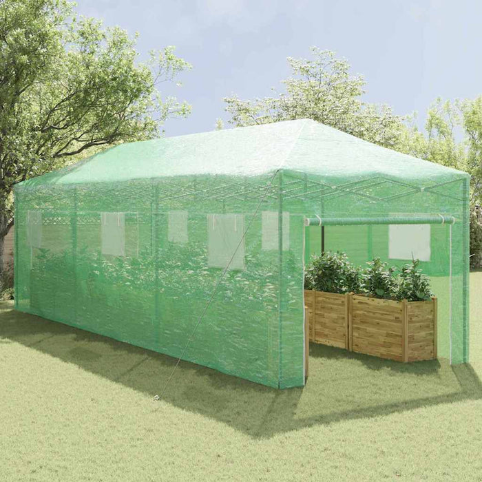 Seră cu cadru pop-up cu acoperiș Verde 290 x 870 x 315 cm Fier - WALTI WALTI