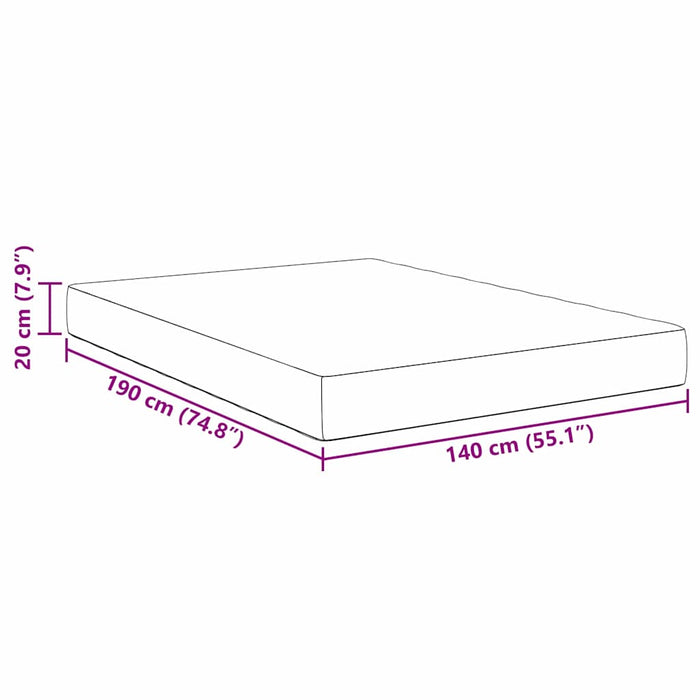Saltea de pat cu saltea Gri deschis 140 x 190 cm țesătură - WALTI WALTI