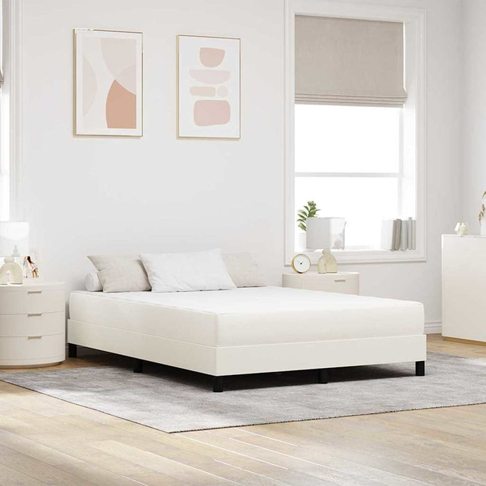 Saltea de pat cu saltea Crem 140 x 190 cm țesătură - WALTI WALTI
