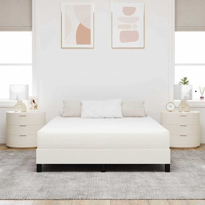 Saltea de pat cu saltea Crem 140 x 190 cm țesătură - WALTI WALTI
