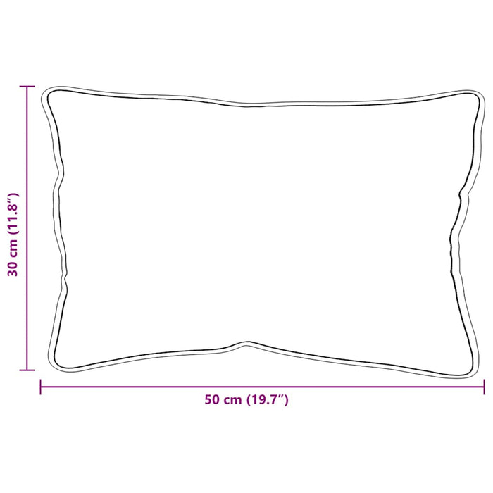 Pernă cu pernă 2 pcs Alb 51 x 31 x 20 cm Poliester - WALTI WALTI