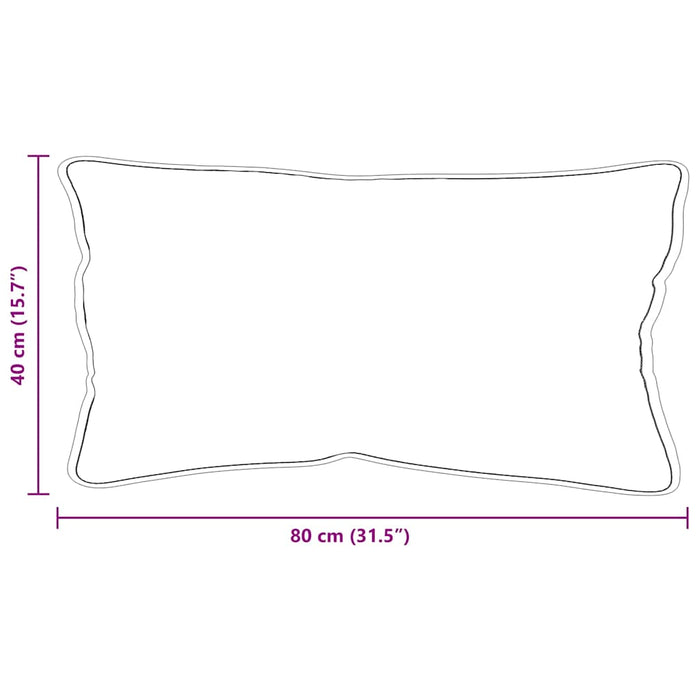 Pernă cu pernă 2 pcs Alb 81 x 42 x 20 cm Poliester - WALTI WALTI
