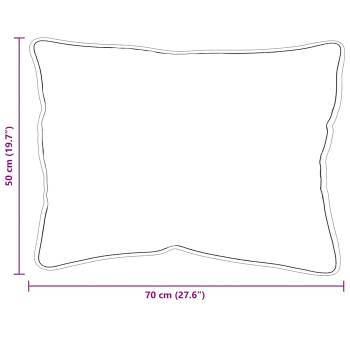 Pernă cu pernă 2 pcs Alb 71 x 51 x 20 cm Poliester - WALTI WALTI