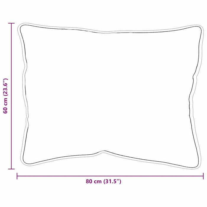Pernă cu pernă 2 pcs Alb 79 x 60 x 20 cm Poliester - WALTI WALTI