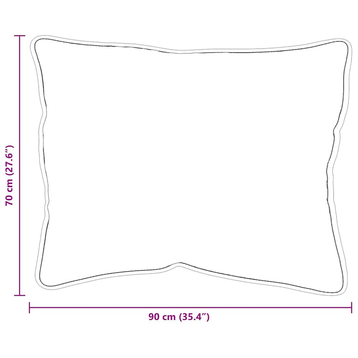 Pernă cu pernă 2 pcs Alb 61 x 41 x 20 cm Poliester - WALTI WALTI