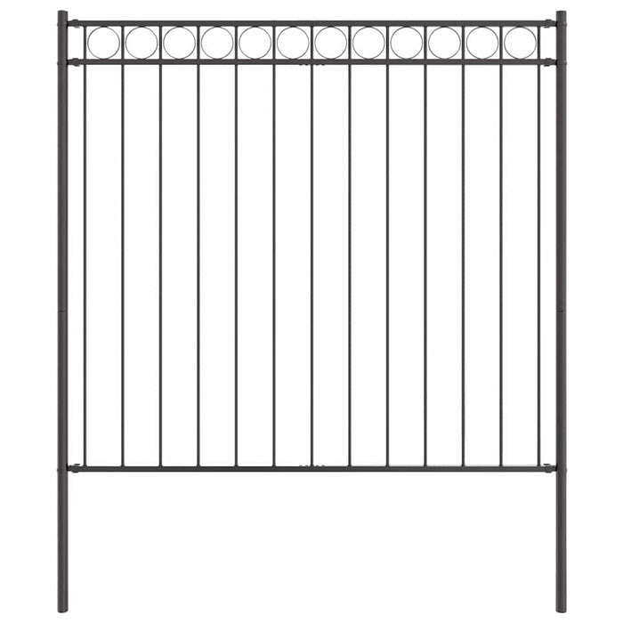 Element de gard ASSEN Gri 170 x 200 cm Oțel WALTI